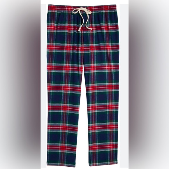 NWT Vineyard Vines Boys Flannel Size XL (18) Balsam Plaid Navy Lounge Pants. - Picture 2 of 5